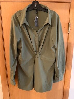 Lane Bryant Women’s Illusion Collection Twist Blouse Tunic New Office Size 14